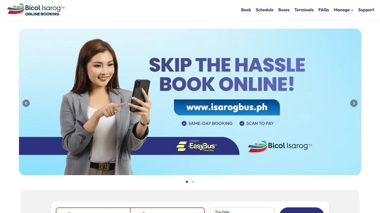 Isarog Bus homepage